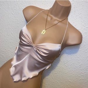 Enduring Kairos Handmade silk halter top